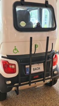 Rollatorholder til BACH kabinescooter inklusiv montering.