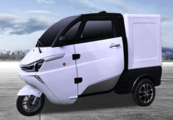 EM Car JINMA - 3 hjulet kabinescooter med Cargo lad