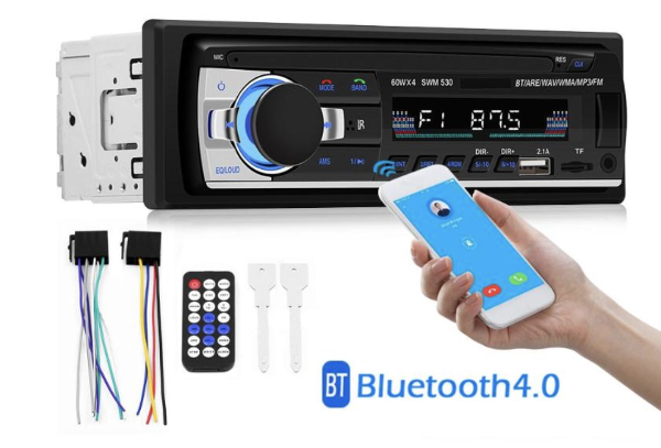 Radio med bluetooth musik & håndfri telefonopkald, passer til Bach Kabinescooter incl. kraftig Antenne og montering