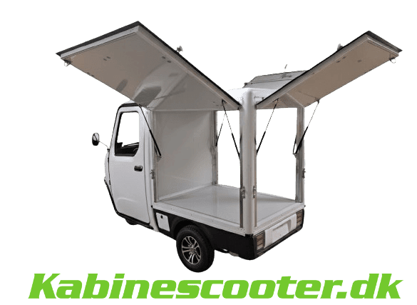 Bach Cargo, set bagfra fra siden, med alle låger åbne.