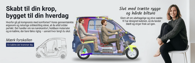 kabine-komfort-ergonomiske-saeder-mopedbil bach-kabinescooter-fizz-36-concept-you-and-me-ev