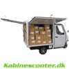Cargo Kabinescooter - Set fra siden og fyldt med kasser i lad boksen