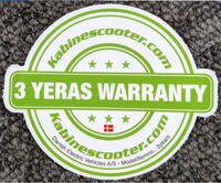 "3 years Warranty" klistermærke